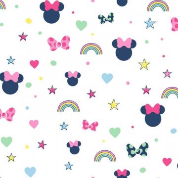York Wallcoverings Di0991 Disney Minnie Mouse Rainbow Wallpaper