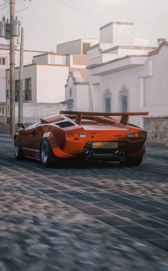 Beautiful Red Lamborghini Countach R Forzawallpaper