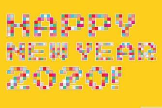 Happy New Year Pixel Art 4k HD Desktop Wallpaper For