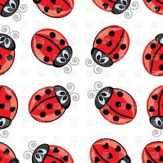 Seamless Texture With Cartoon Ladybug Background Textures