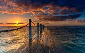 Ocean Sunrise Bridge July Wallpaper And Image