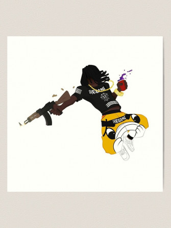 Glo Gang Chief Keef Art Print By Cnkfashion1234