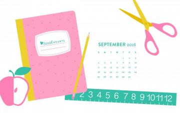 September Back To School Calendar Wallpaper Sarah Hearts