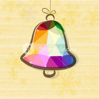 Creative Colorful Origami Jingle Bell Hanging On Snowflakes