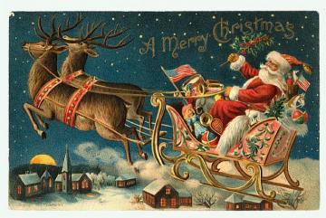 Vintage Santa Wallpaper On