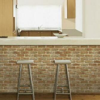 Brick Effect Sticky Back Plastic Vinyl Wallpaper