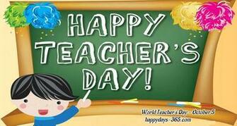 World Teacher S Day October Happy Days