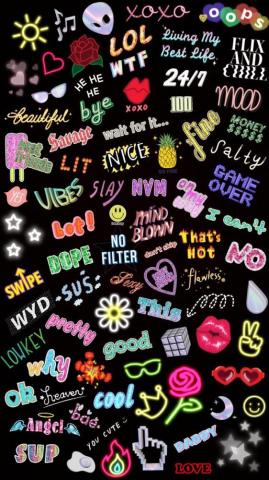 Teenage Cute Wallpaper Dark Colors