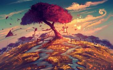 Nature Tree Landscape Art Artwork Artistic Wallpaper