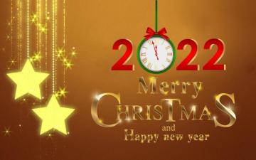Merry Christmas And Happy New Year Gold 4k Ultra HD Desktop