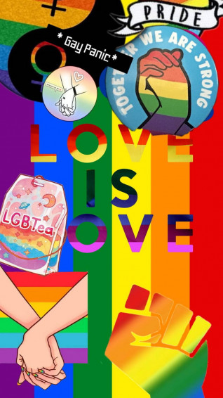 Cute Pride Love Is Collage Wallpaper