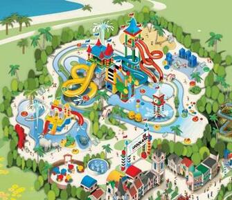 Cartoon Water Park Wallpaper Widescreen Background Desktop