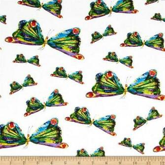 The Very Hungry Caterpillar Dots Butterflies White