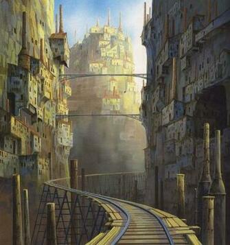 Castle In The Sky Background Design
