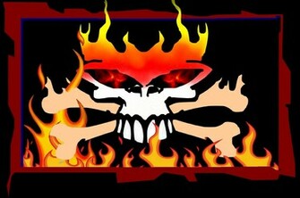 Flaming Skull Wallpaper