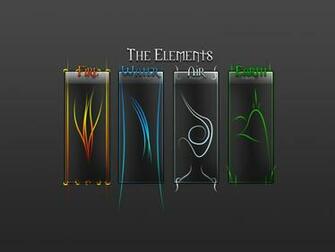 Water Fire Earth Elements Air Panels Wallpaper