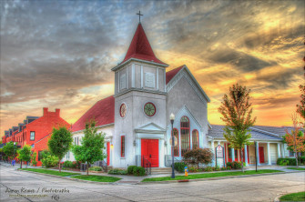 Country Church HDr Wallpaper