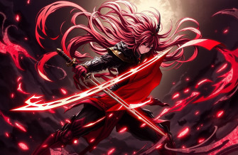 Red And Black Anime Wallpaper