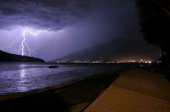 Thunderstorm At Domaso Beach Okay Wallpaper
