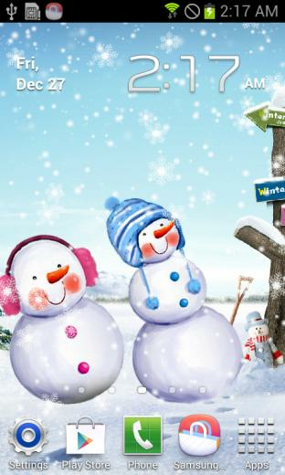 Funny Snowman Wallpaper