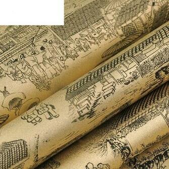 Dxg Fx Ming And Qing Dynasty Classical Chinese Gold Foil Wallpaper