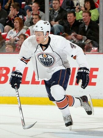 Photo Taylor Hall Of The Edmonton Oilers Skates Against
