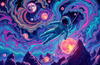 Psychedelic Astronaut Wallpaper