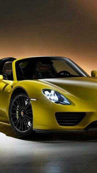 Porsche Spyder Yellow Wallpaper iPhone
