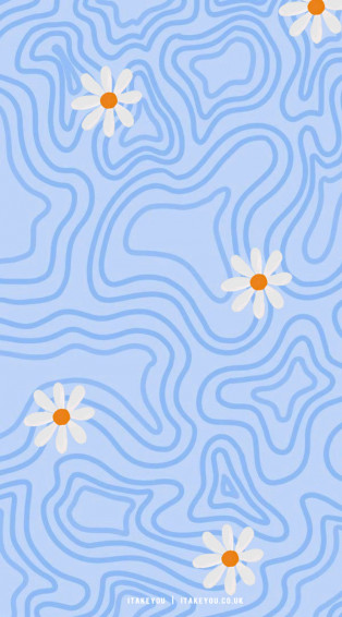 Summer Aesthetic Wallpaper Ideas Blue Retro With