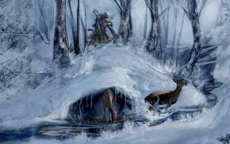 Winter Deer Wallpaper Nature Snow