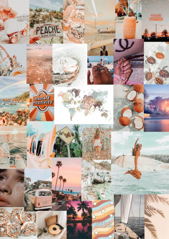 Summer Collage Background Wallpaper