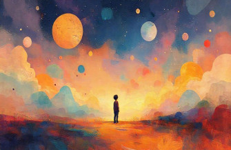 Abostrak Alone Boy Wallpaper