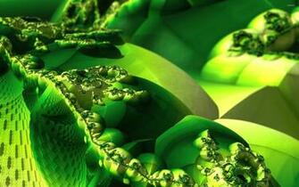 Green Fractal Design Wallpaper 3d