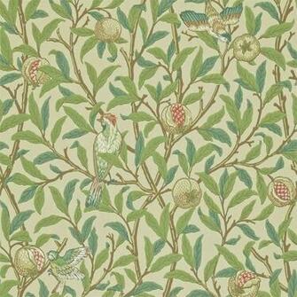 William Morris Co Archive Wallpaper Bird Pomegranate