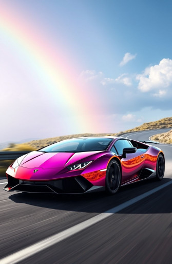 Rainbow Lamborghini Wallpaper