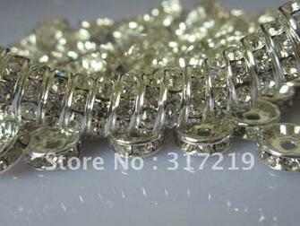 Silver Rhinestone Wallpaper Plated Rhinestones