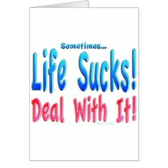 Sometimes Life Sucks Deal With It Card