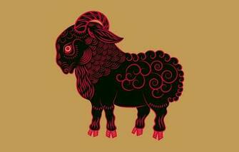 Wallpaper Zodiac Zune Goat Minimalism