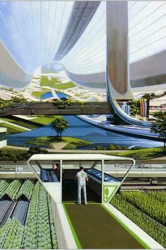 Syd Mead Space Station Interior High Resolution HD Wallpaper Of