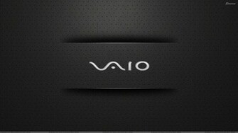 Sony Vaio Logo On Black Dotted Background Wallpaper