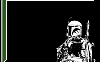 Boba Fett Star Wars Black Green White Wallpaper