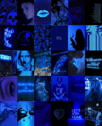 Neon Blue Aesthetic Wallpaper
