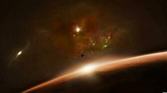 3d Space Scene Wallpaper