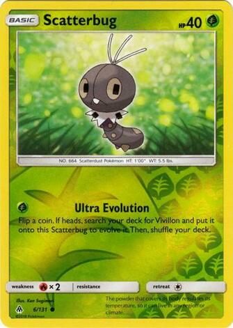 Scatterbug Common Reverse Holo Pokemon