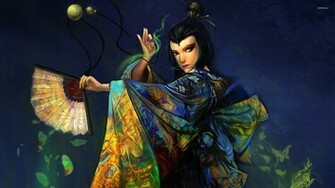Kimono Girl Wallpaper