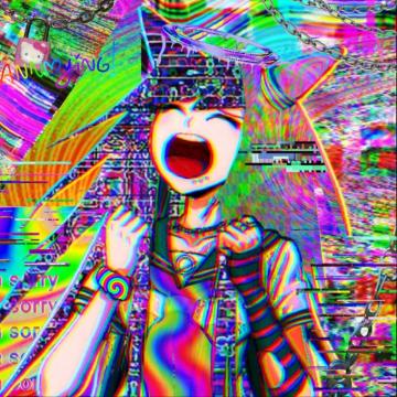 Ibuki Glitchcore Anime Scenecore Wallpaper