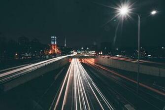 Night City Road Traffic Light Minneapolis Stock Photos