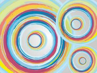 70s Wallpaper Retro Revival Colorful Vintage Circles