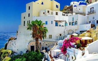 Greece Wallpaper Santorini Oia HD Desktop