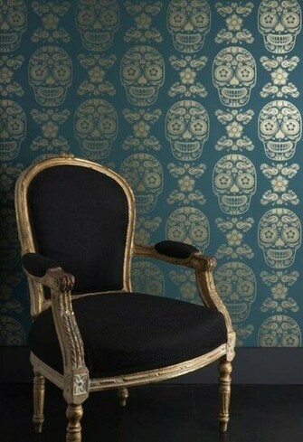 Awesome Skull Wallpaper Wall Stencils